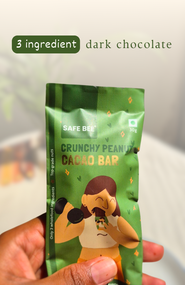 Crunchy Peanut Cacao Bar - Date sweetened & Heavy metal tested