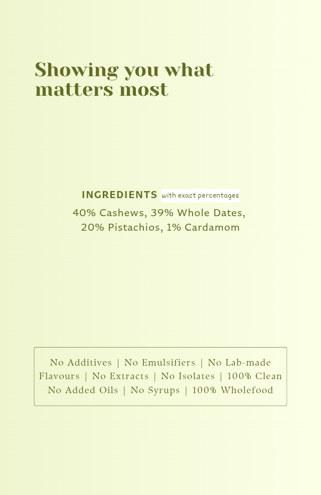 Pistachio Wholefood Bar - 40g