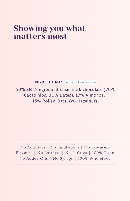 The Most Chocolatiest Granola Bar With Hazelnuts - Date sweetened & Heavy metal tested