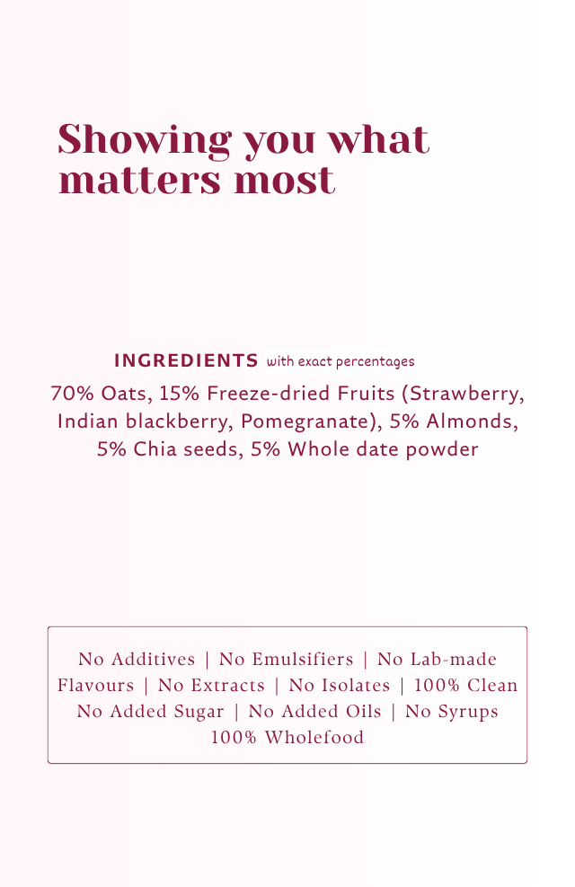 Clean Oats - Red Fruit | Freeze-dried fruit & Date sweetened