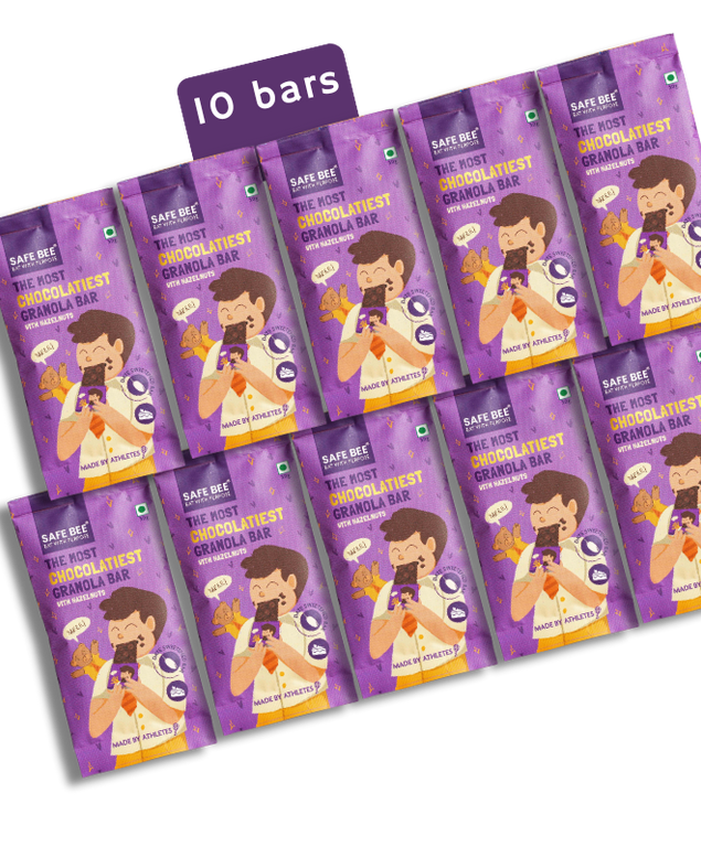 The Most Chocolatiest Granola Bar With Hazelnuts