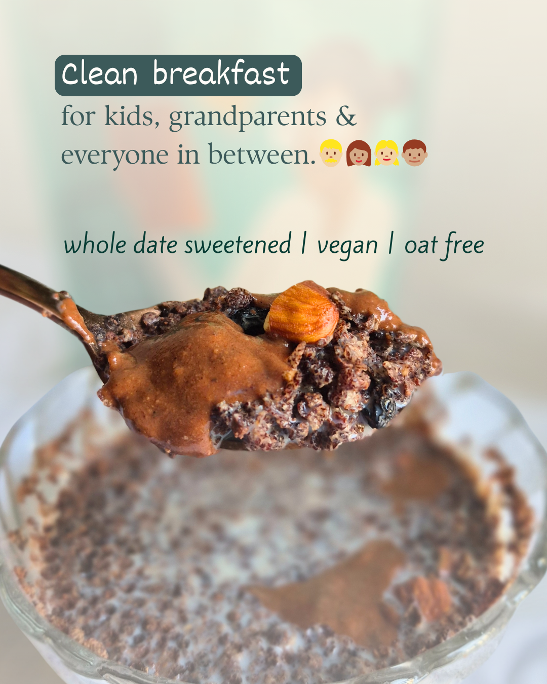 Cacao Almond Ragi Millet Muesli - Whole date-sweetened & no added sugar