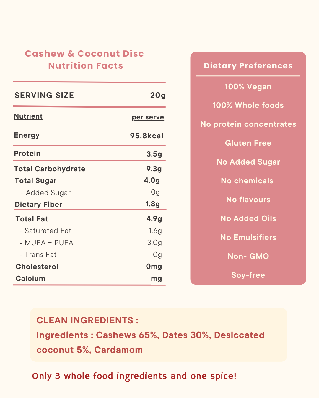 Cashew & Coconut Disc - 2 Ingredient Wonder