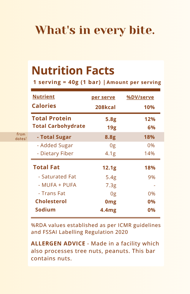 Peanut Wholefood Bar - 40g
