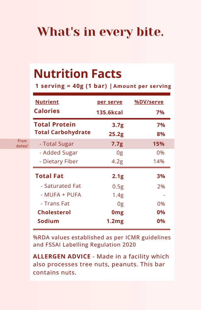 Ragi Almond Wholefood Bar - 40g