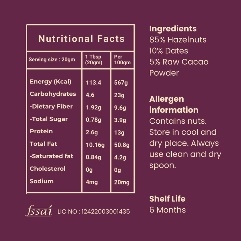 Cacao Hazelnut Butter