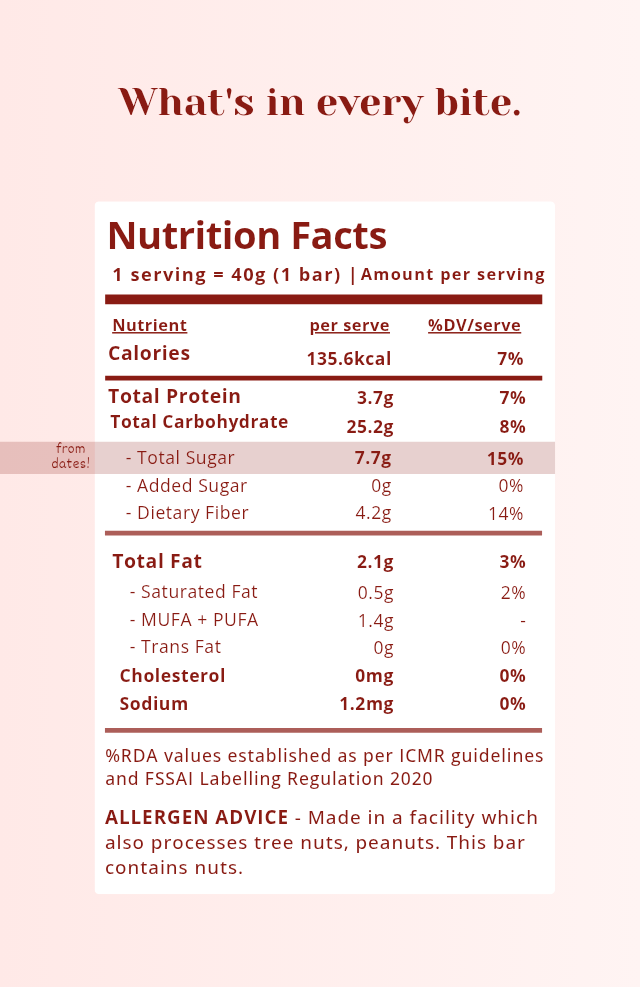 Ragi Almond Wholefood Bar - 40g