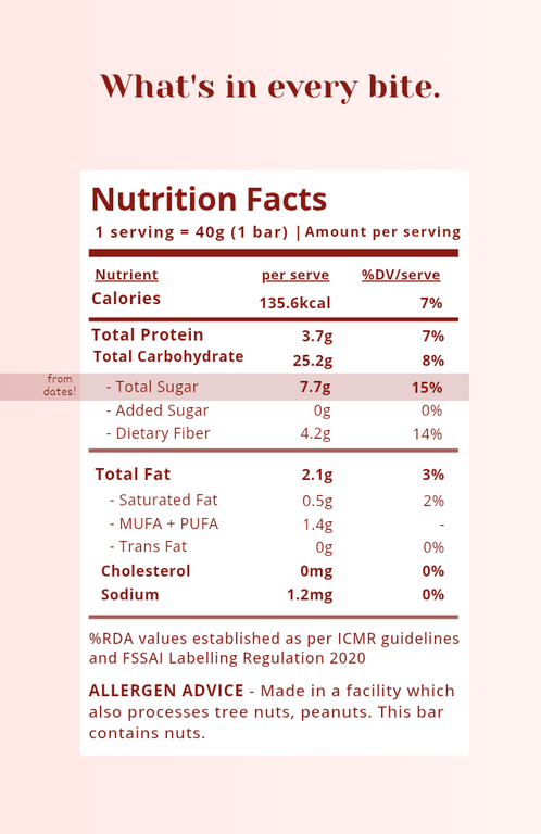 Ragi Almond Wholefood Bar - 40g