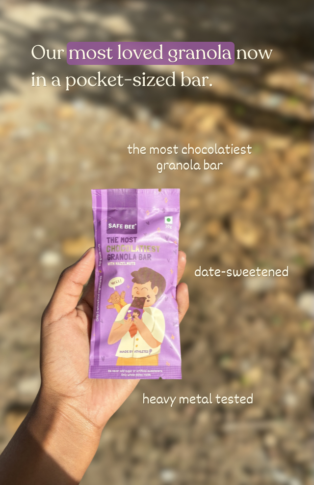 The Most Chocolatiest Granola Bar With Hazelnuts - Date sweetened & Heavy metal tested