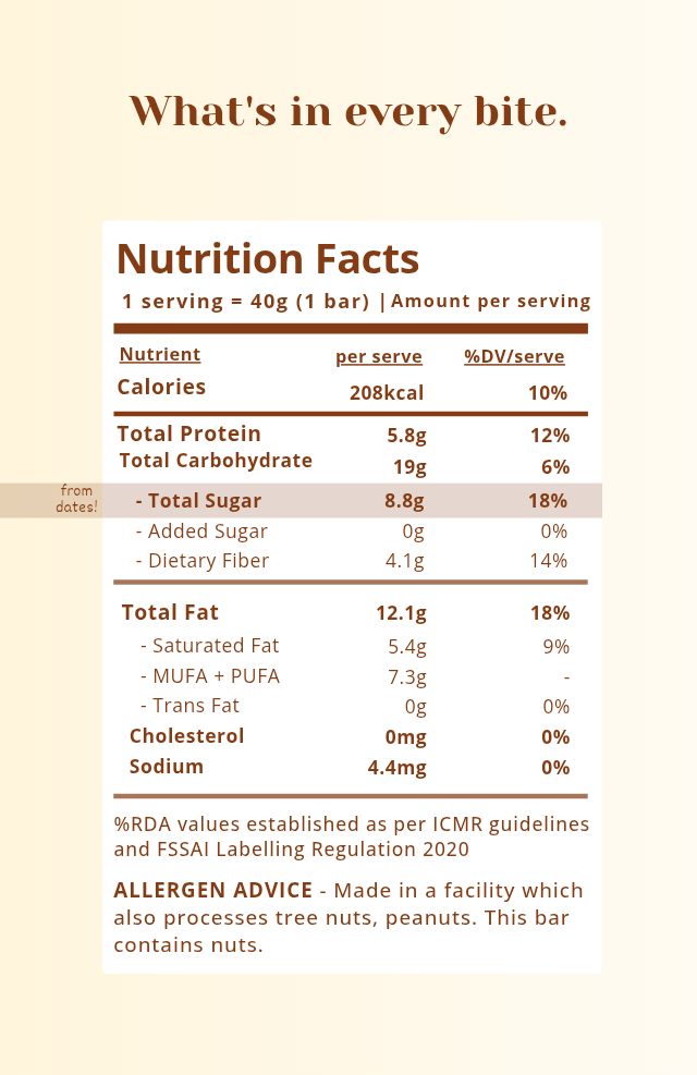 Peanut Wholefood Bar - 40g