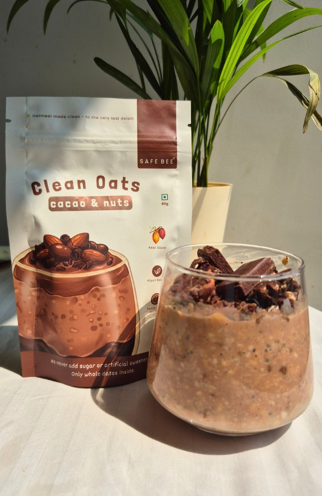 Clean Oats - Cacao & Nuts | Date sweetened & Heavy metal tested
